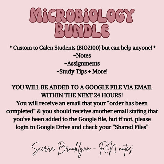 Microbiology (RN) Notes Bundle