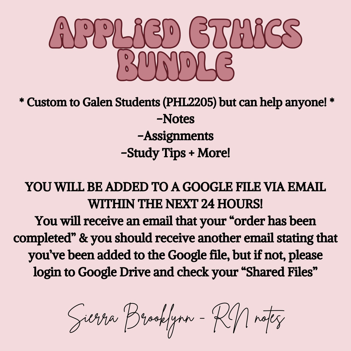 Applied Ethics (RN) Notes Bundle