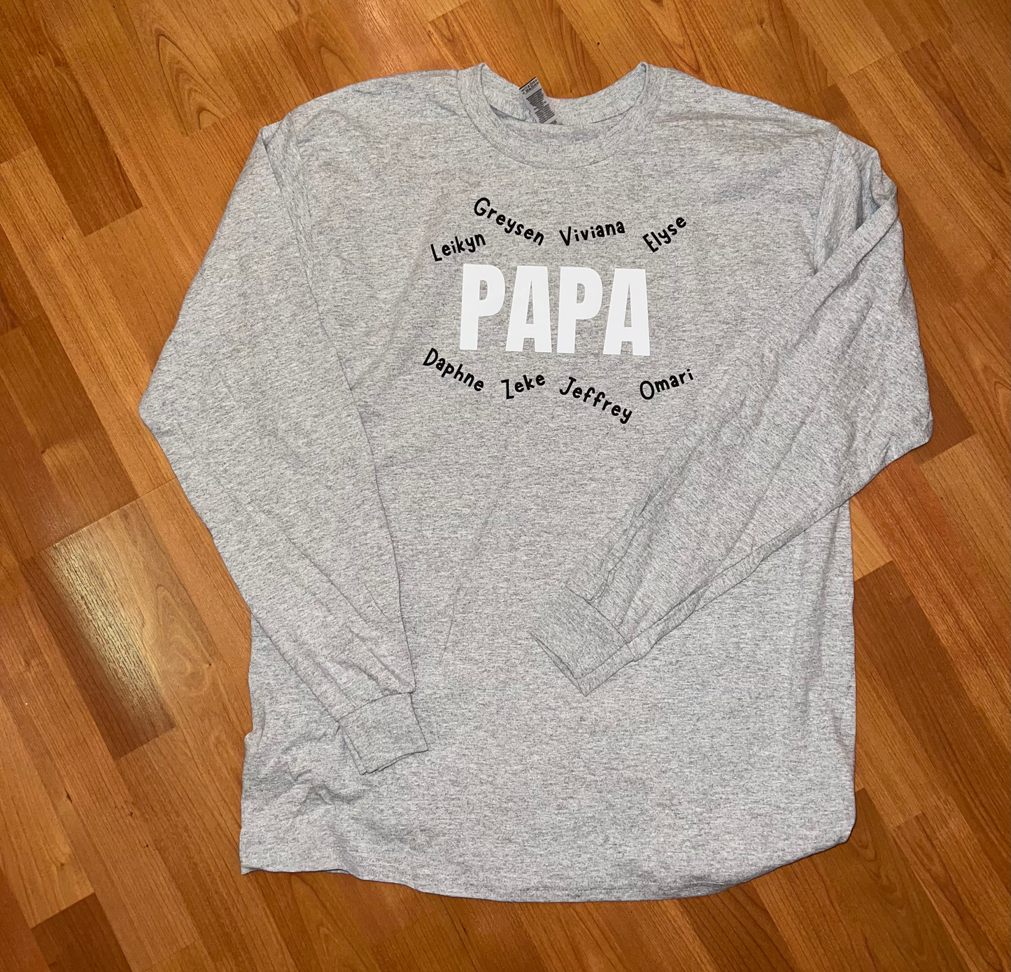 Custom Scattered Names (GREY) Long-Sleeve T-Shirt