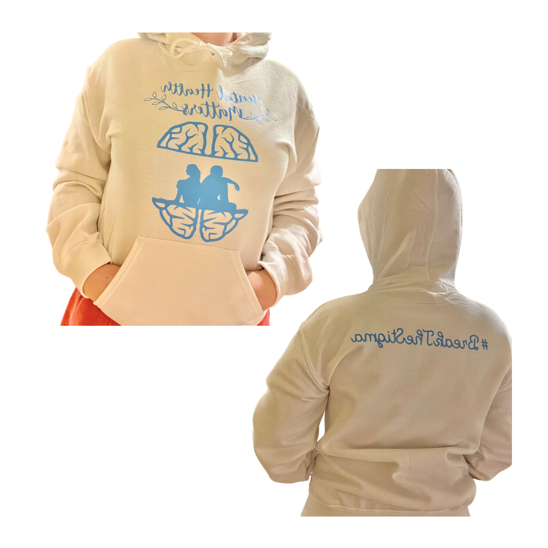 WHITE Mental Health Matters Hoodie