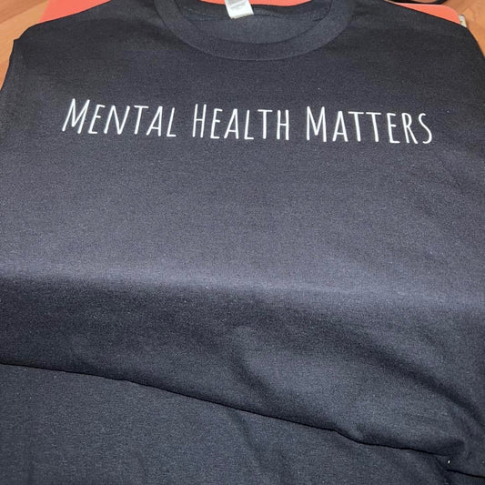 Mental Health Matters Simple BLACK T-Shirt