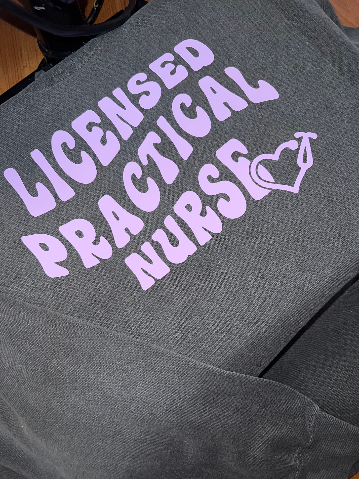 Personalized LPN (PEPPER GREY) Crewneck Sweatshirt