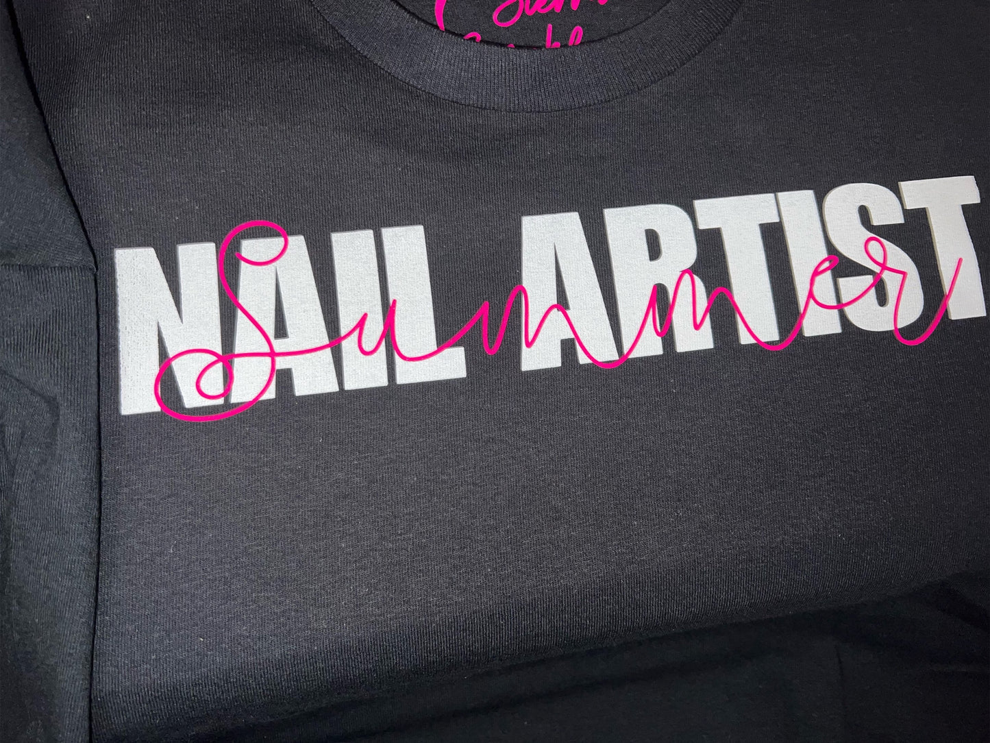 BLACK Nail Artist Personalized Tee