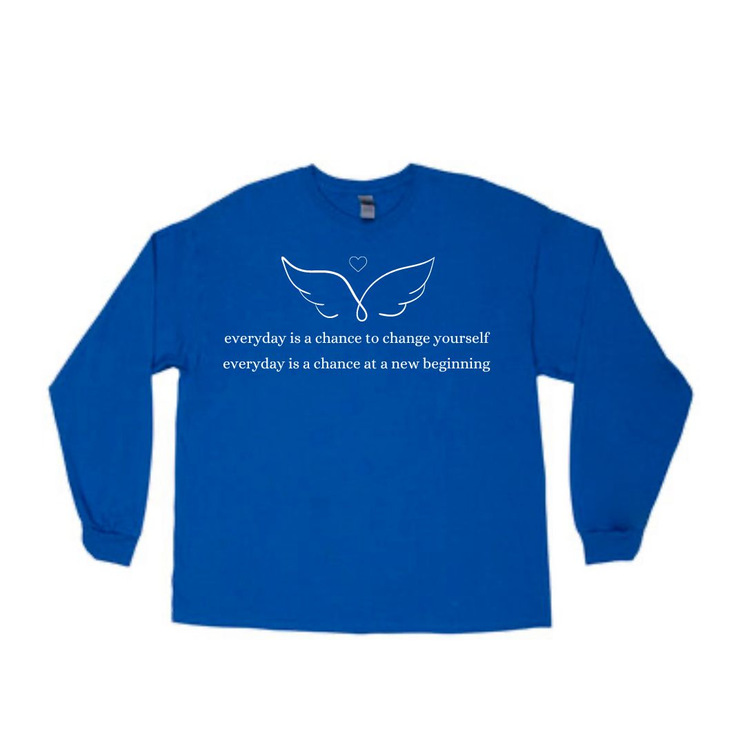 Everyday is a Chance (Dark Blue) Long-Sleeve T-Shirt