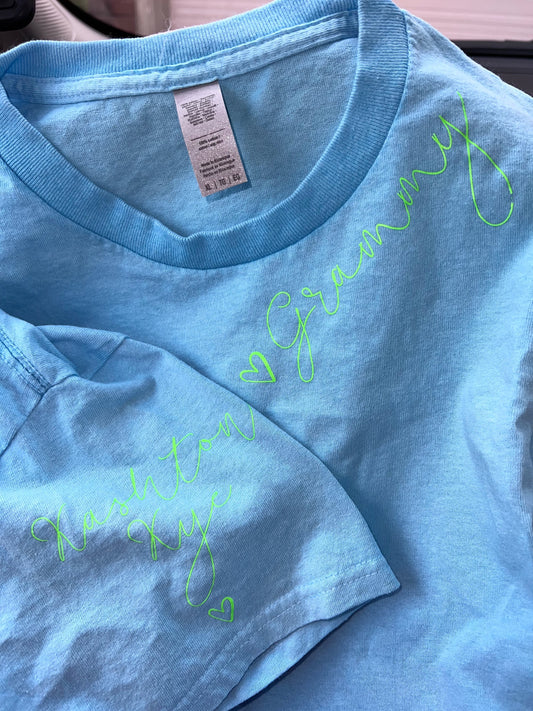 LIGHT BLUE Family Title T-Shirt