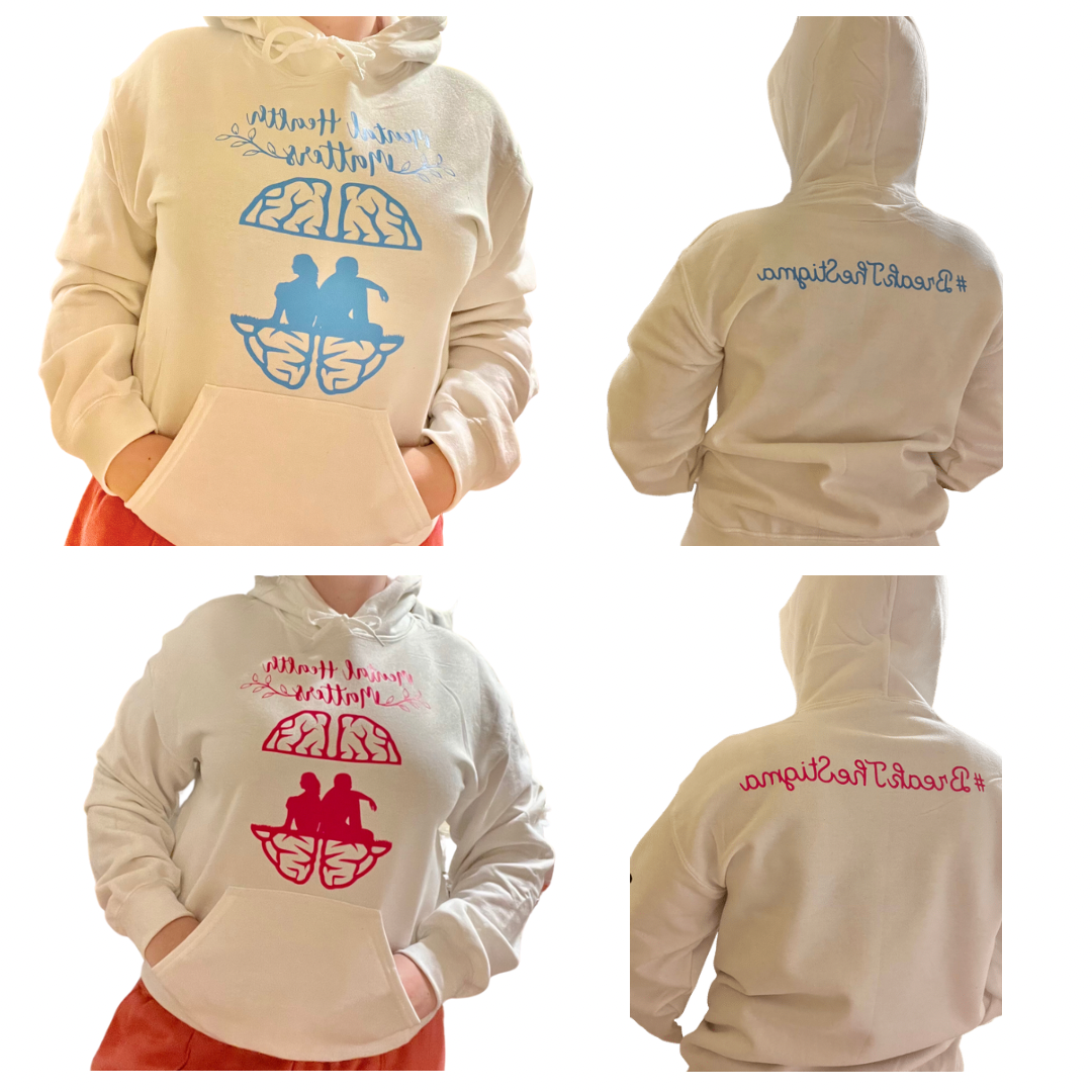 WHITE Mental Health Matters Hoodie