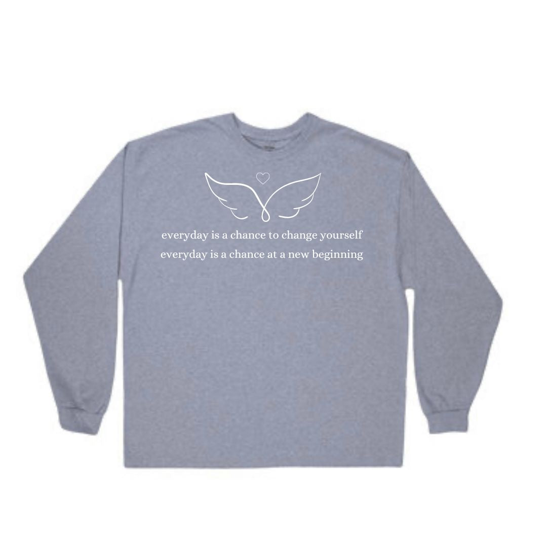 Everyday is a Chance (Grey) Long-Sleeve T-Shirt