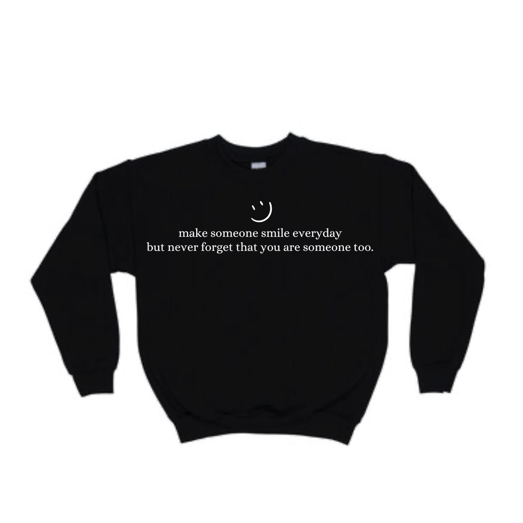 Make Someone Smile (Black) Crewneck Sweatshirt