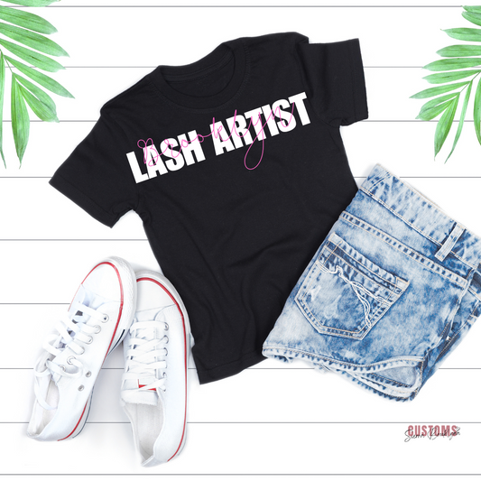 BLACK Lash Artist Personalized Tee