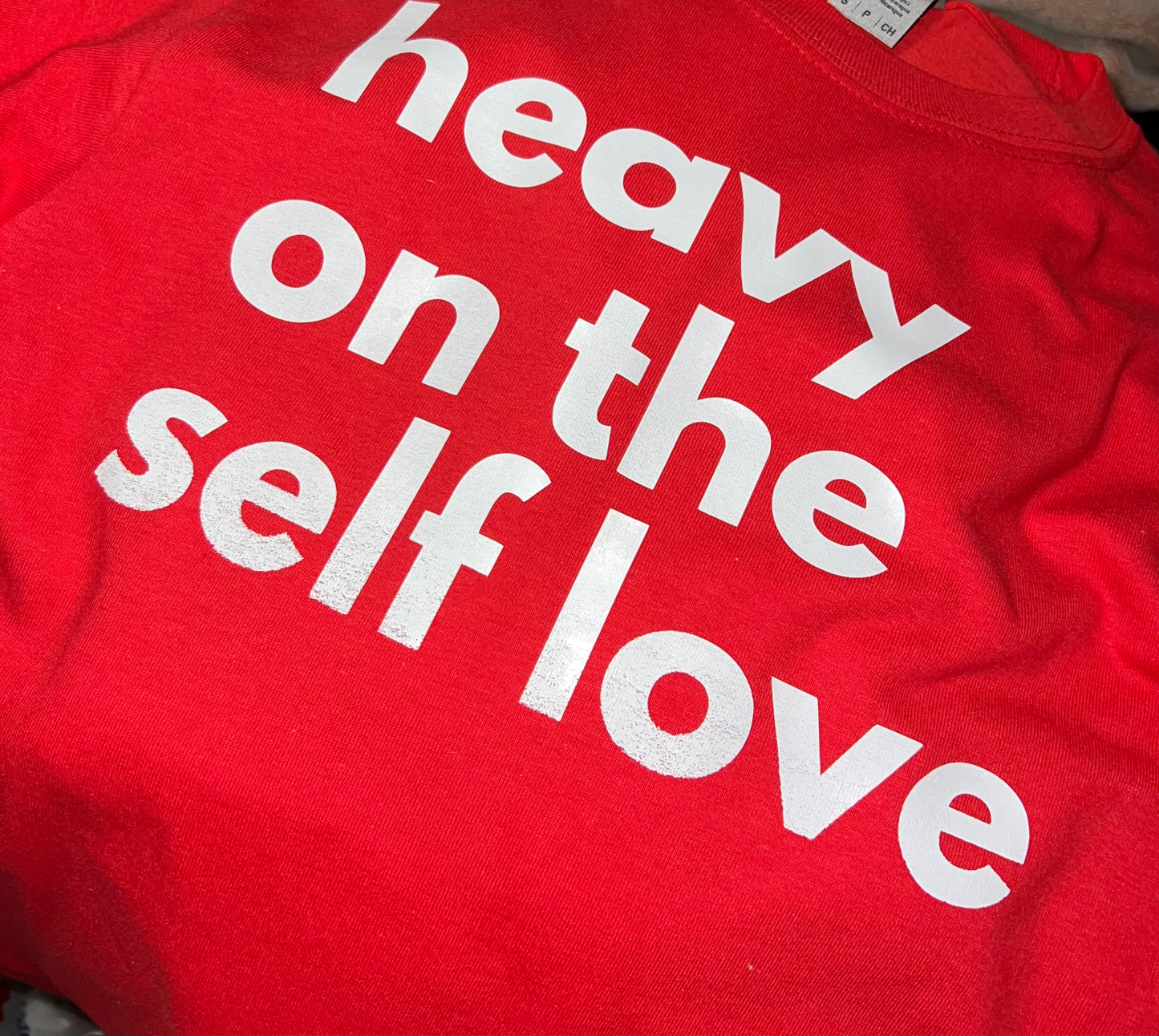 Red Heavy on The Self Love Long-Sleeve T-Shirt