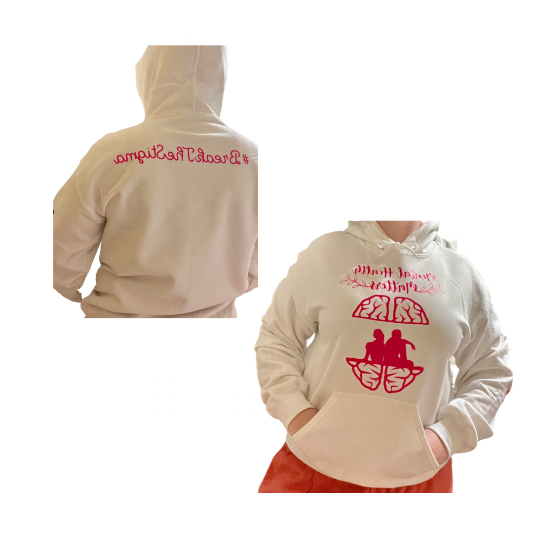 WHITE Mental Health Matters Hoodie