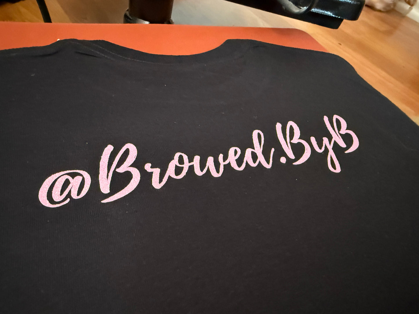 BBB 003 | BLACK + PINK Glitter Signature Tee