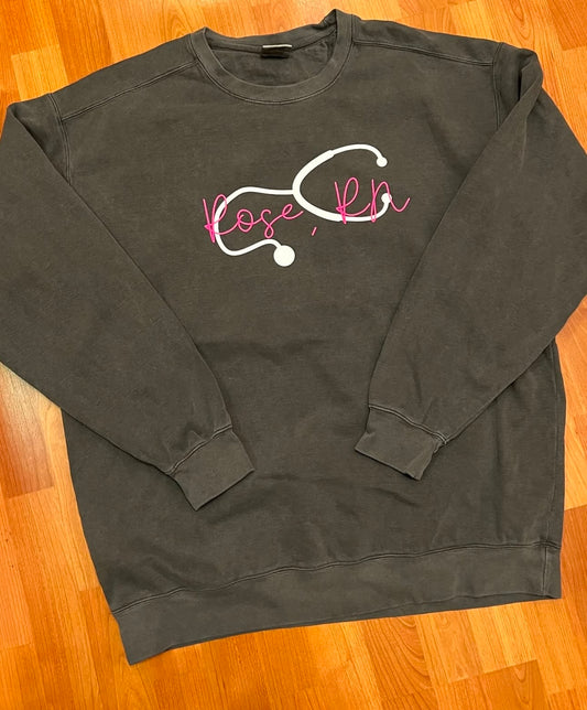 Healthcare Custom (PEPPER GREY) Crewneck Sweatshirt